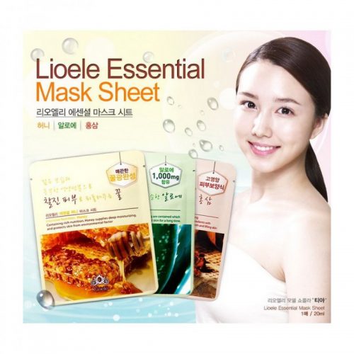 Маска для лица алоэ LIOELE Essential Mask Aloe 20мл