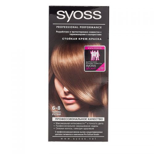 Краска Для Волос Syoss Color Syoss Color 6-8 Темно-Русый