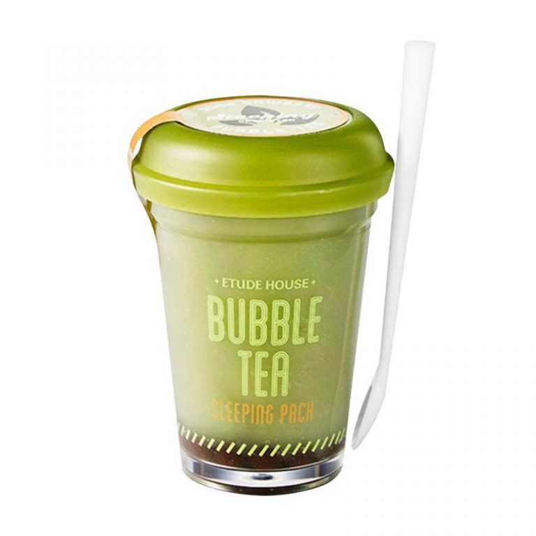 Маска ночная для лица ETUDE HOUSE Bubble Tea с экстр. зеленого чая Sleeping Pack