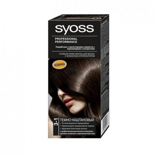 Краска Для Волос Syoss Color Syoss Color 3-1 Темно-Каштановый