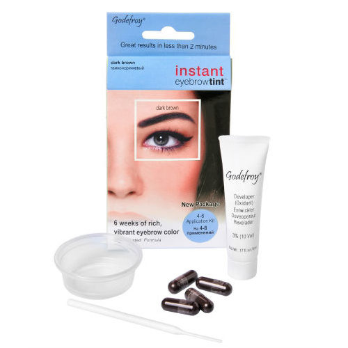 Godefroy Eyebrow Tint Dark Brown Краска-хна в капсулах для бровей темно-коричневая