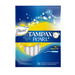 Tampax Тампоны Дискрит Перл с аппликатором регуляр дуо №18 (Tampax