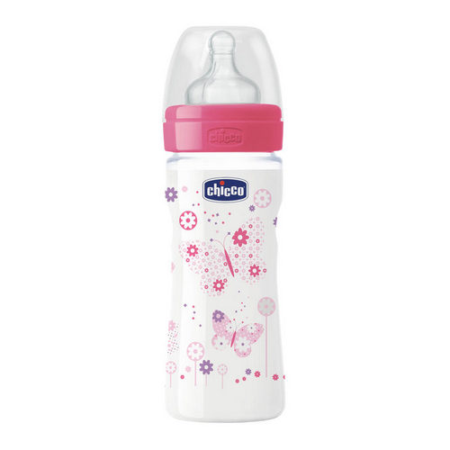 Chicco Бутылочка Girl  с силиконовой соской