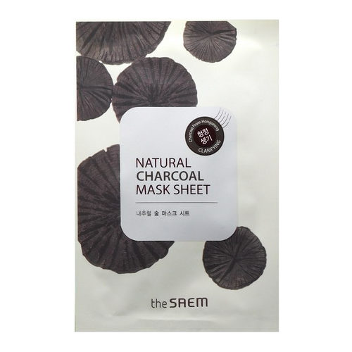 The Saem Маска тканевая с древесным углем Natural Charcoal Mask Sheet