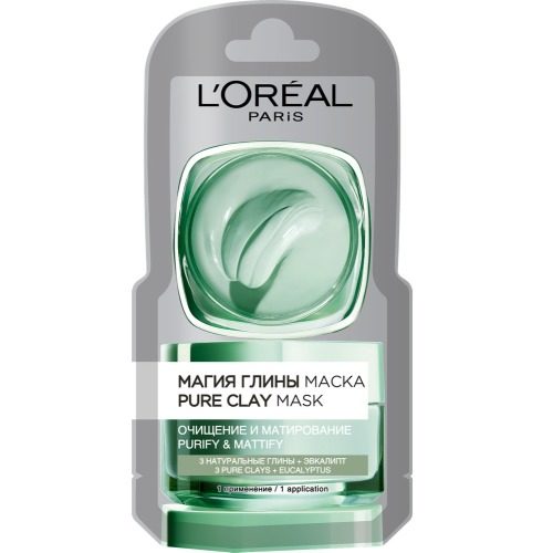 L’Oreal Магия глины Очищение и Матирование маска монодоза 6 мл (L’Oreal