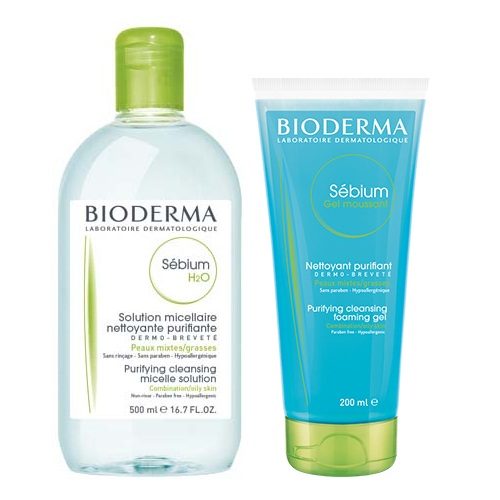 Bioderma Комплект Себиум Очищающая мицеллярная вода