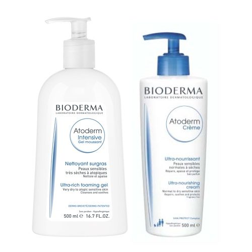 Bioderma Комплект Атодерм Гель-мусс Интенсив