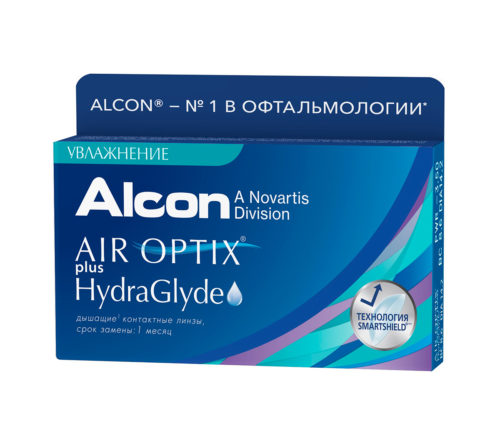 Контактные линзы AIR OPTIX PLUS HYDRAGLYDE