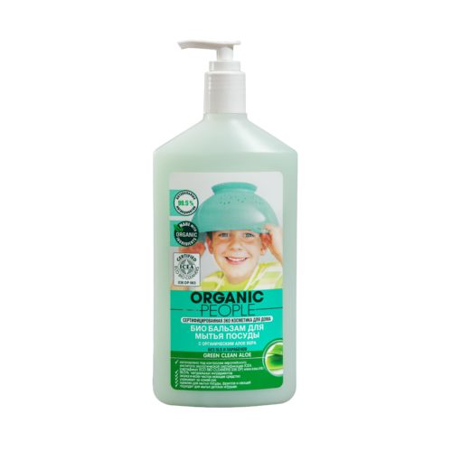 Фото товара Биобальзам Organic People для мытья посуды Green clean aloe