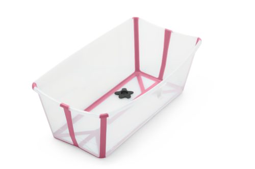 Фото товара Ванночка складная  с термочувствительной пробкой Stokke Flexi Bath Transparent Pink