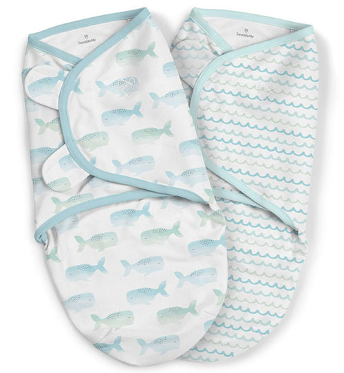 Фото товара Конверт на липучке Summer Infant SwaddleMe Organic Whales Boy