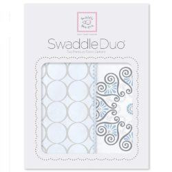 Фото товара Набор пеленок SwaddleDesigns Swaddle Duo Blue Mod Medallion