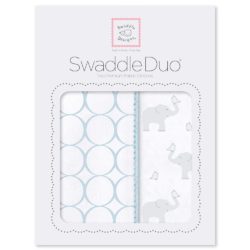 Фото товара Набор пеленок SwaddleDesigns Swaddle Duo PB Elephant & Chickies Mod Duo