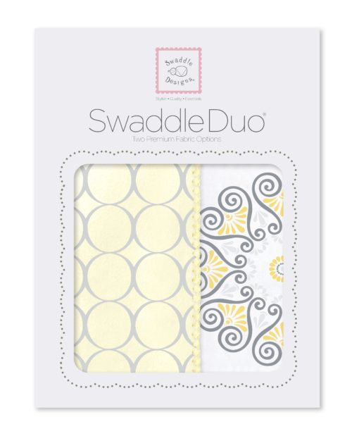 Фото товара Набор пеленок SwaddleDesigns Swaddle Duo Yellow Mod Medallion