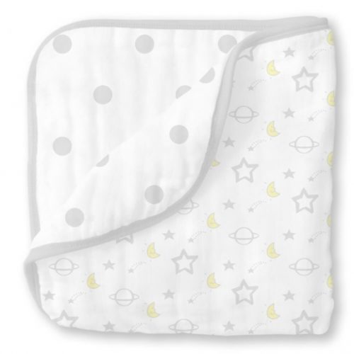 Фото товара Одеяло муслиновое SwaddleDesigns Luxe Little Ships Sterling