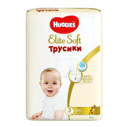 Фото товара Трусики-подгузники Huggies Элит Софт 3 (6-11кг)