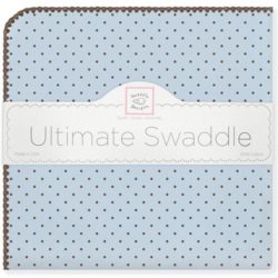 Фото товара Фланелевая пеленка для новорожденного SwaddleDesigns Blue w/BR Dot