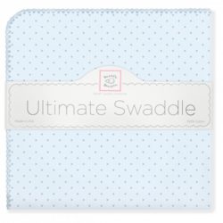 Фото товара Фланелевая пеленка для новорожденного SwaddleDesigns Blue wBlue Dot