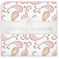 Фото товара Фланелевая пеленка для новорожденного SwaddleDesigns Pink Paisley