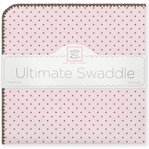 Фото товара Фланелевая пеленка для новорожденного SwaddleDesigns Pink w/BR Dot