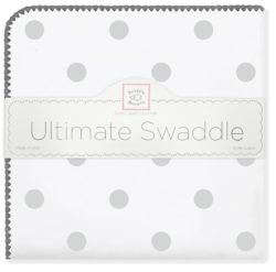 Фото товара Фланелевая пеленка для новорожденного SwaddleDesigns Ultimate Big Dots Sterling